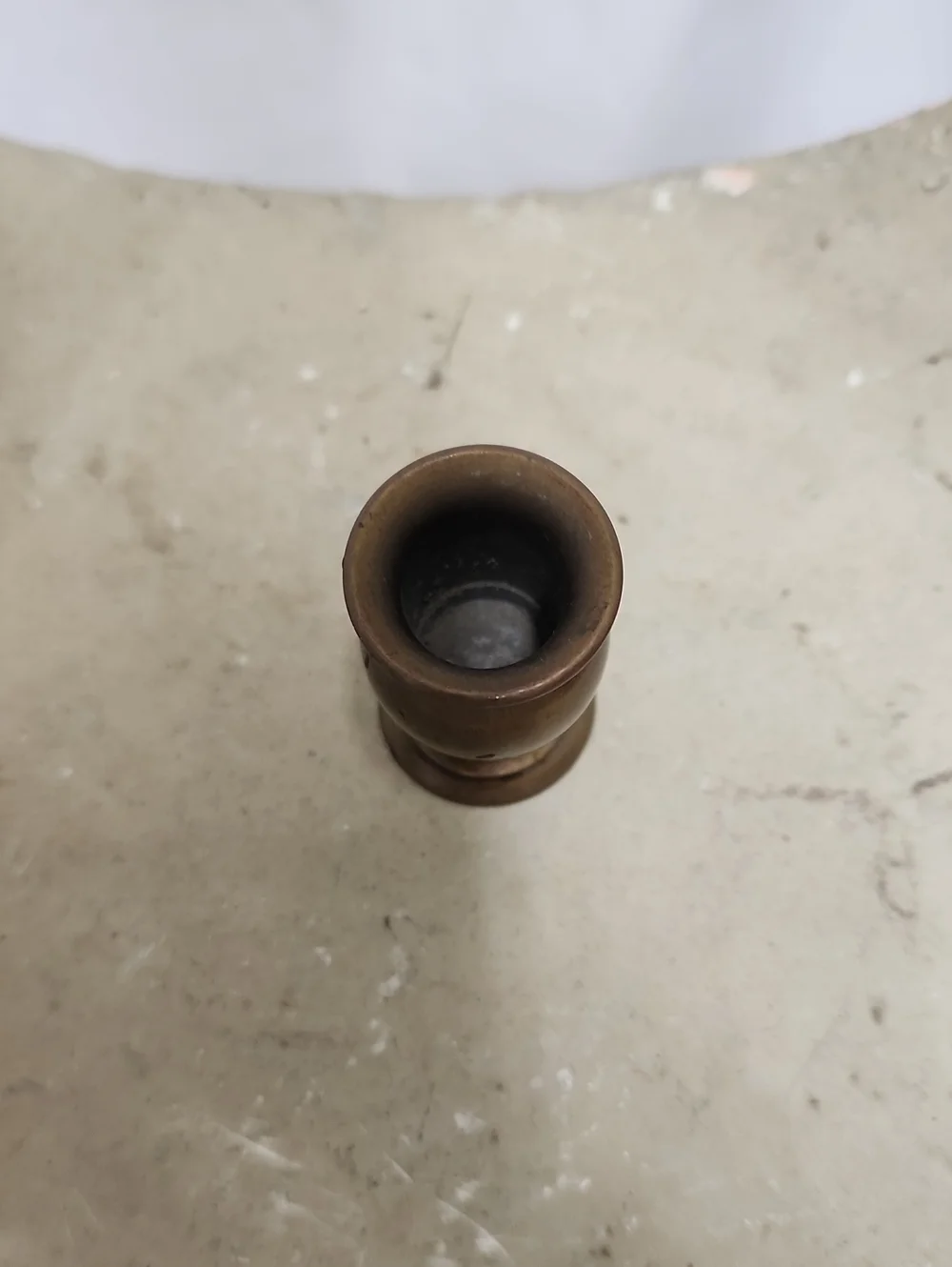 Vintage Mini Tarnished Brass Vase Vessel